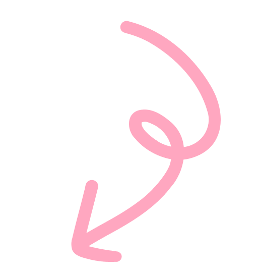 Curly arrow icon - pink